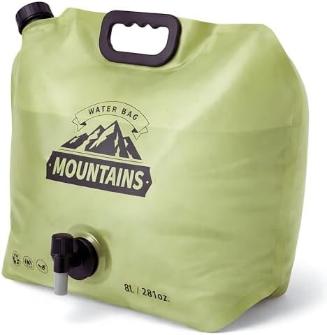 Camping Water Container 2 Gallon Collapsible Water Jug with Spout - Reusable Plastic Flasks, Foldable Empty Gallon Jug for Water Storage, Water Bag for Outdoor Hiking Emergency Prep (1 Pack)